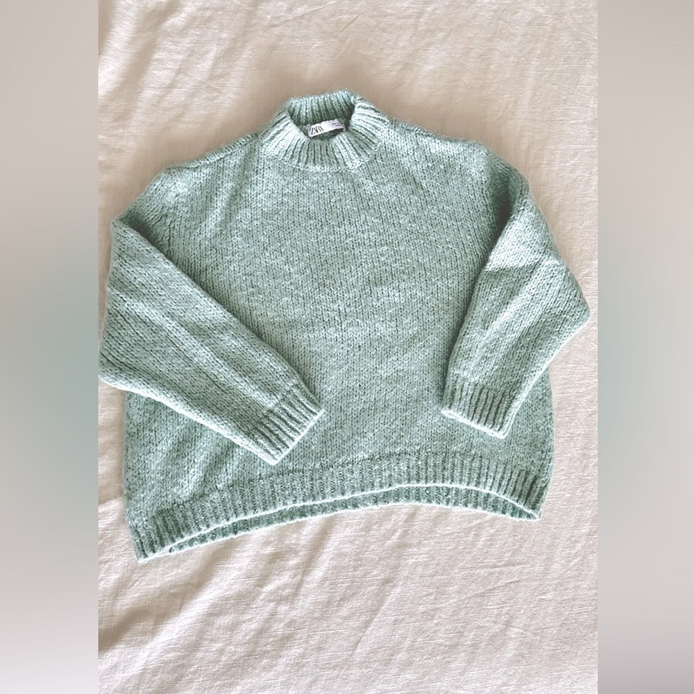 Zara Wool Mock Neck Sweater